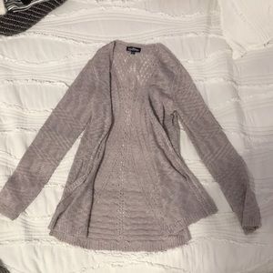 light purple cardigan